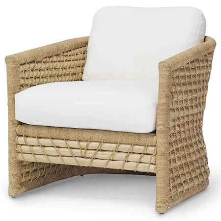 Capitola Woven Rattan and Lampakani Lounge Chair